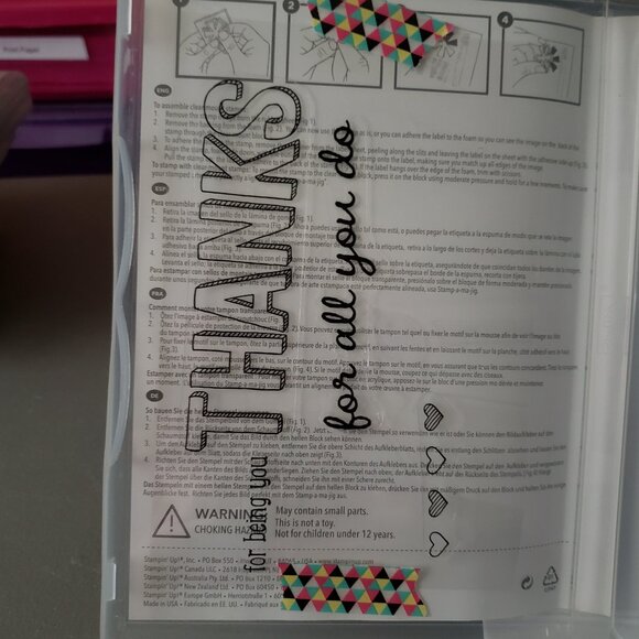 Stampin' Up! 'FOR BEING YOU' Cling Stamp Set (Used) - Picture 3 of 6